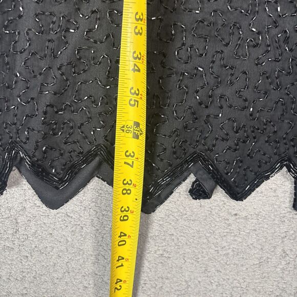 Laurence Kazar NY Size S‎ Silk Dress Sequins Art Deco Glam Hollywood Gatsby 20s - Picture 12 of 16